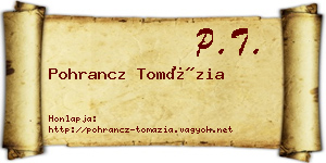 Pohrancz Tomázia névjegykártya